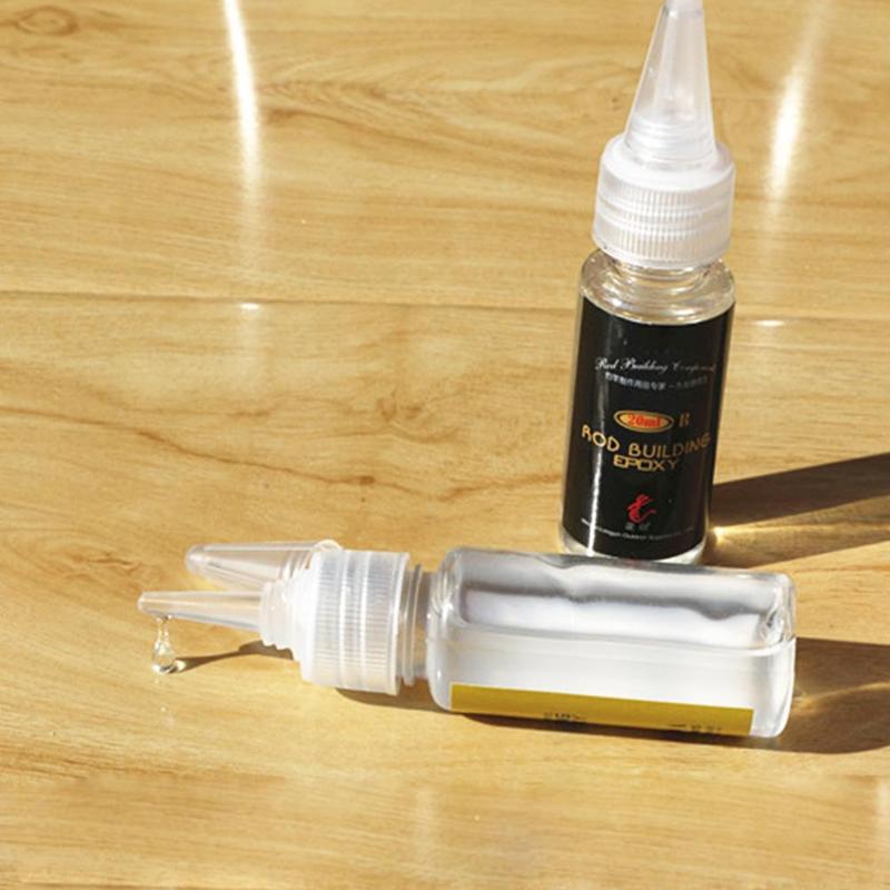 2pc 10m Epoxy Resin Fishing Guide Glue Transparent DIY Fishing Rod Building Component Repair Kit