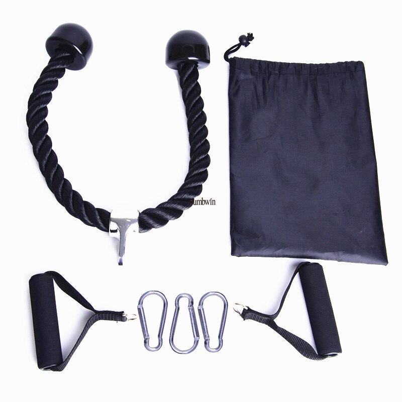 Fitness diy trissa kabel maskin lyft arm biceps triceps blaster rope system hand styrketräning hem gym träningsutrustning