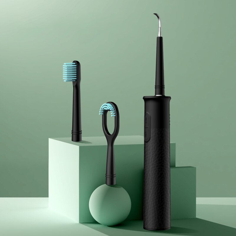 3in1 Electric Sonic Oral Cleaner Dental Calculus Removal Tooth Stains Tongue Coating Brush Dentist Whiten Teeth Health Hygiene