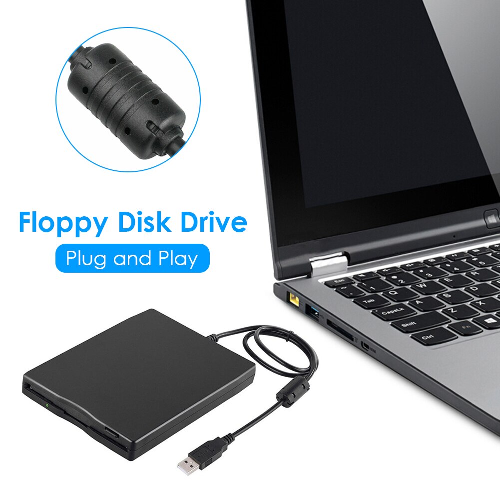 Unidad de disco flexible portátil de 3,5 pulgadas, disquete externo FDD de 1,44 MB para ordenador portátil, Notebook, PC, conexión USB plug and play