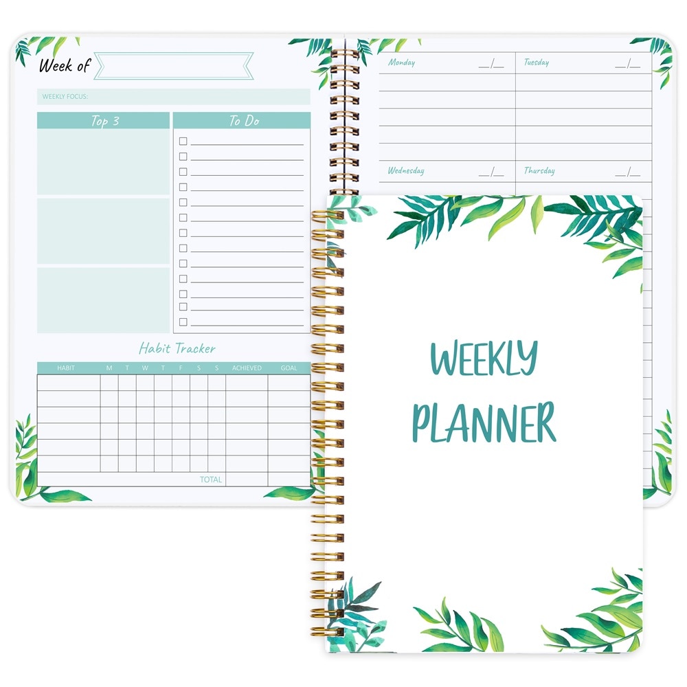 Trees 2022 A5 Daily Weekly Planner Agenda Notebook Weekly Goals Habit Schedules Stationery Office School Supplies: 35