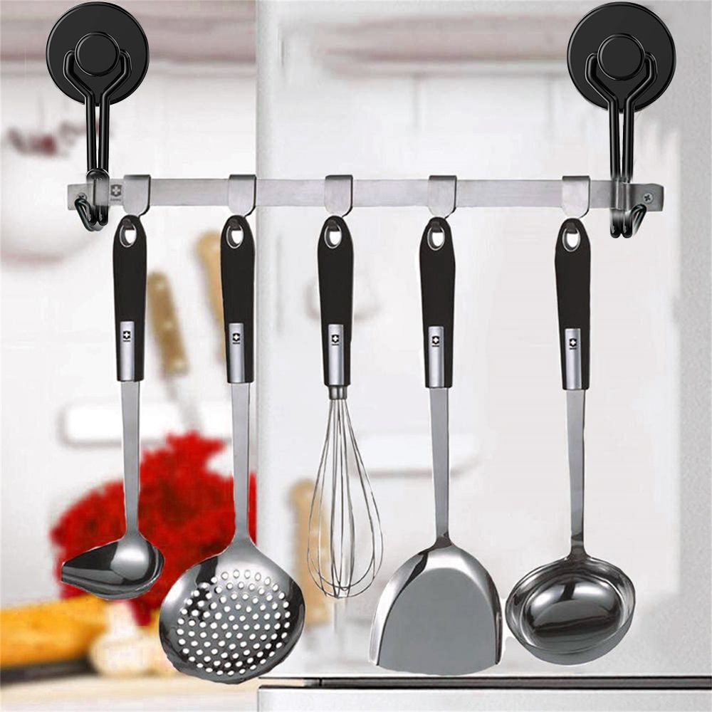 2/4/8/10 PCS Magnetic Hooks, Heavy Duty Neodymium Magnet Hook for Indoor Outdoor Hanging,Refrigerator,Grill,Kitchen,Key Holder