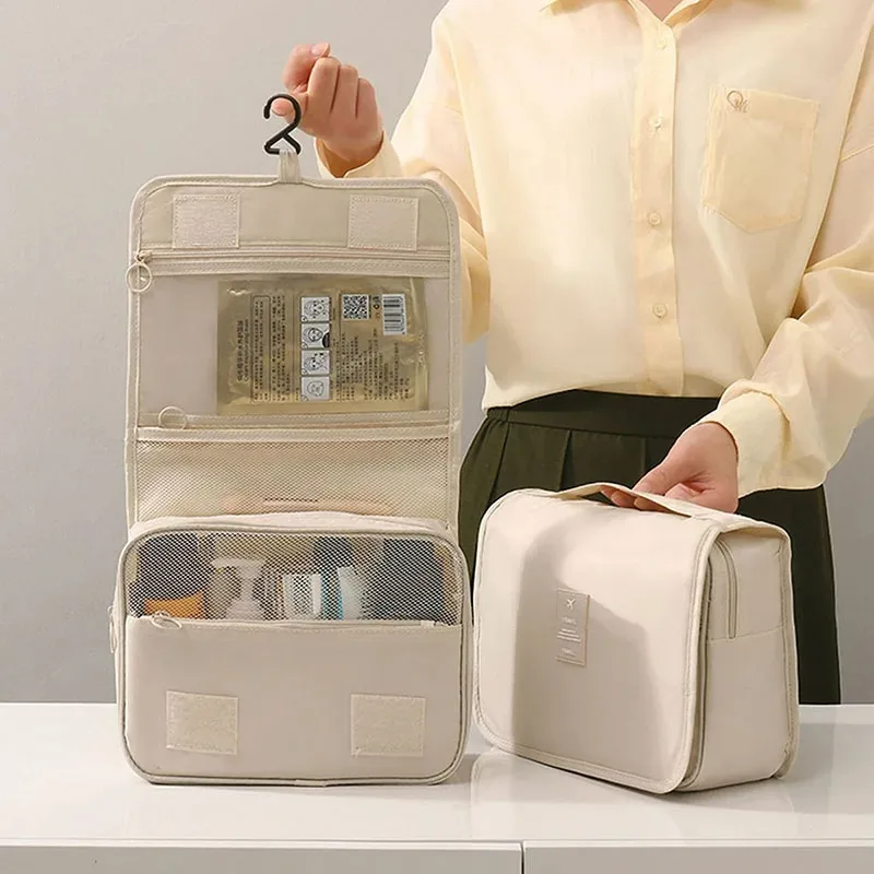 reismake-up tas Waterdichte toiletartikelen Organizer Dames Neceser Badkamer Haak Waszakje Haak Make-up opbergtas
