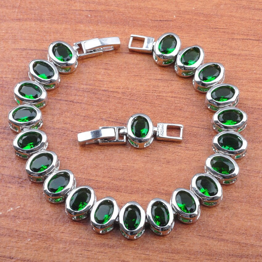 Bruids Bruiloft Sieraden Sets Oorbellen En Ketting Set Voor Vrouwen Kostuum Groen Zirconia Ronde Accessoires Js0370