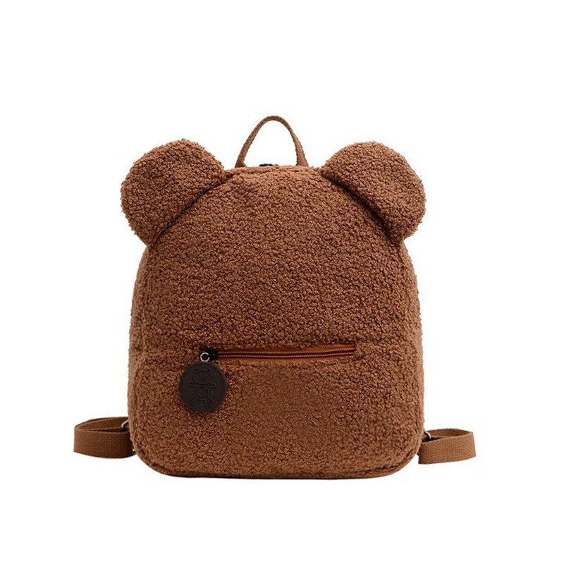 Urso mochilas portáteis crianças viagem compras mochilas femininas bonito urso em forma de ombro mochila