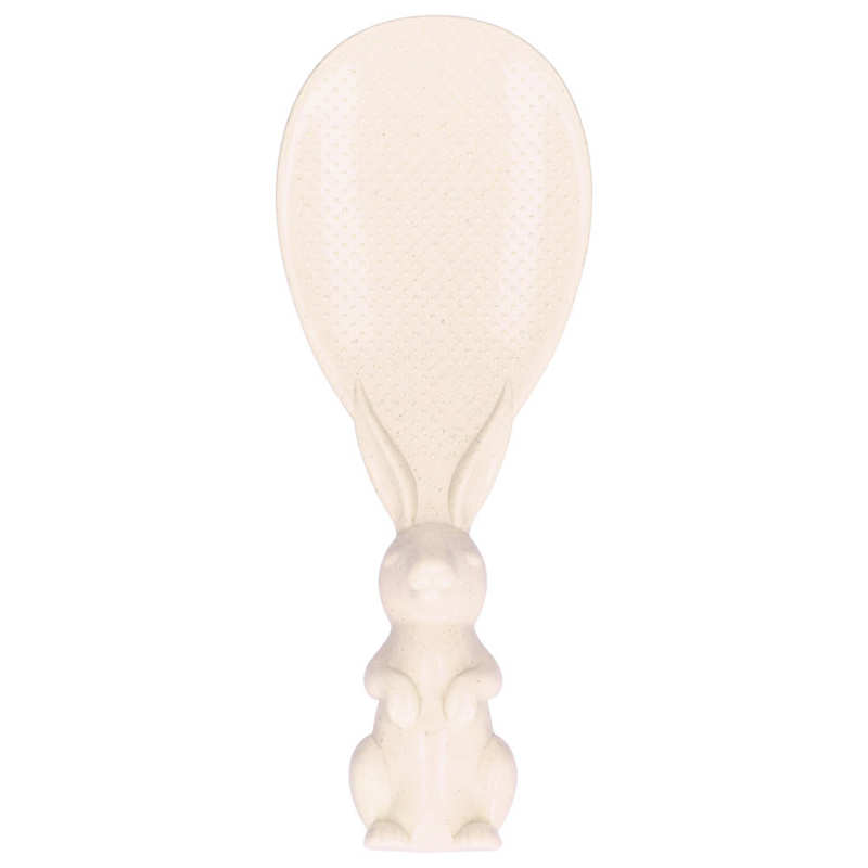 Cute Bunny Non Stick Rice Spoon Three‑dimensional Standable Rabbit Rice Scoop Home Rice Shovel for Rice Cooker Mascot Souvenirs: white