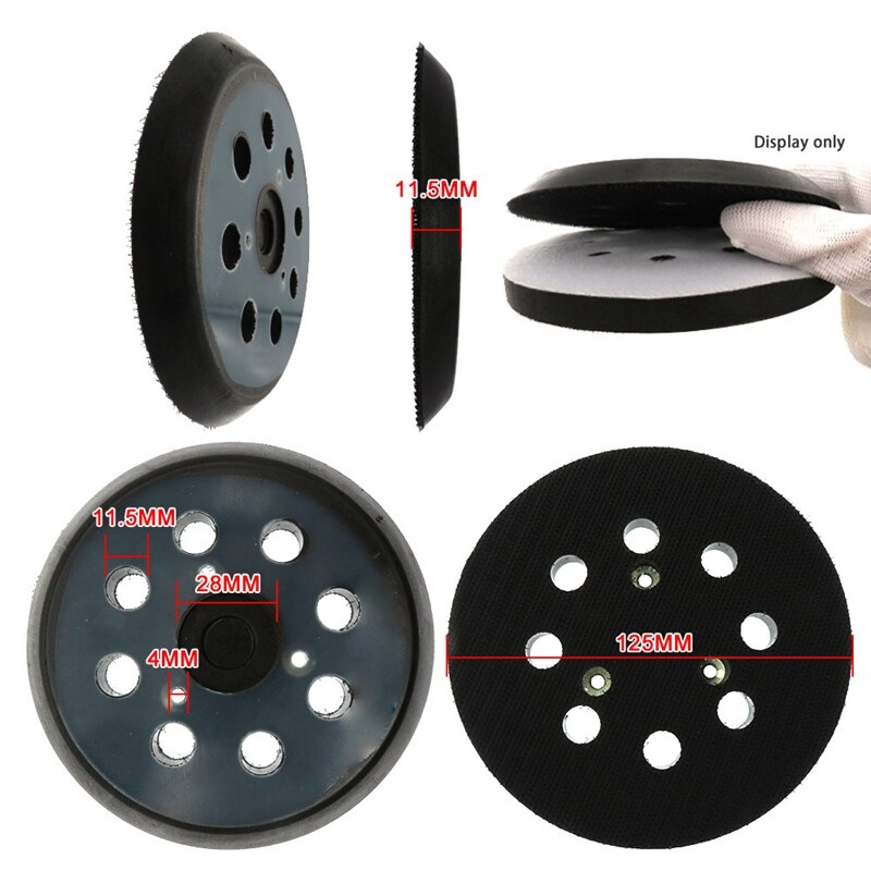 3 pièces 5 pouces 125mm crochet boucle papier abrasif 8 trous tampons de sable ponceuse disque abrasifs pour Makita BO5021K ponceuse BO5010