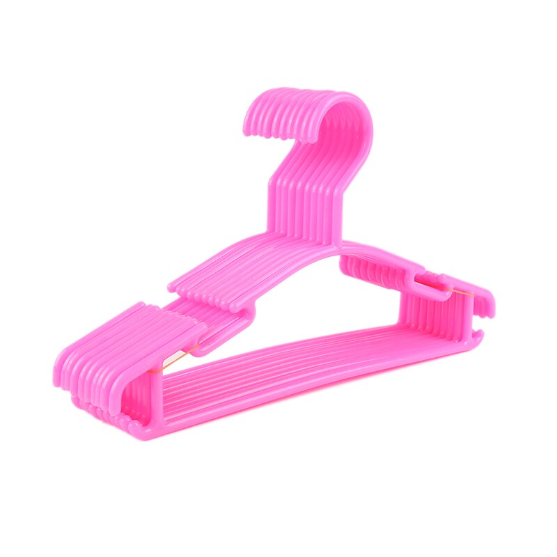 Cintres pour vêtements de bébé, 10 pièces, supports flexibles, exposition de vêtements en plastique pour enfants, cintres pour enfants, organisateur non marqué, maison: A 10pcs pink