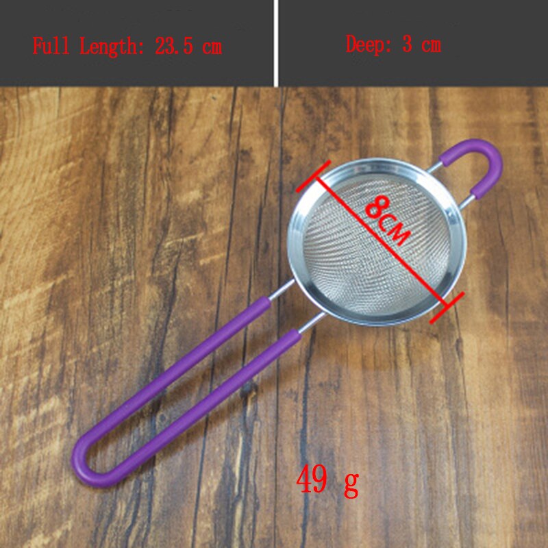 Optional Stainless Steel Fine Mesh Wire Sieve Tea Strainer Mesh Oil strainer Flour Colander Sieve Food Filter: 8cm silica gel