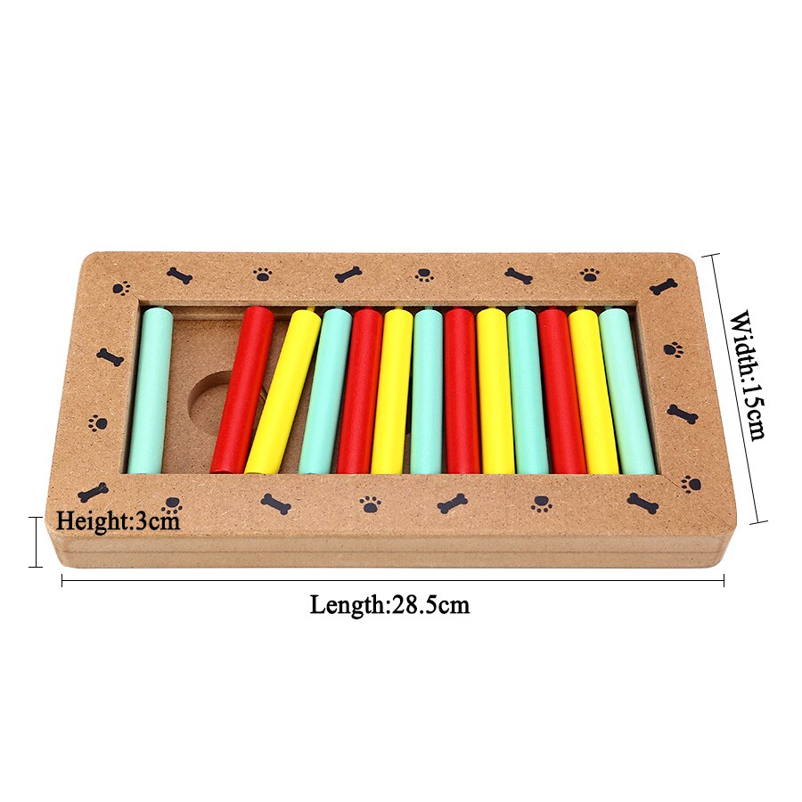 Training Natuurlijke Voedsel Behandeld Houten Poot Vorm Pet Hond Kat IQ Speelgoed Educatief Voeden Spel Poot Puzzel Plaat Spelen Speelgoed: Rectangle
