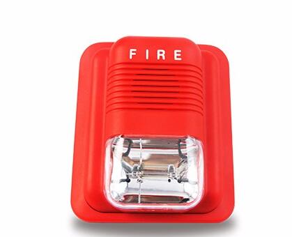 DC 24V Standalone Sound Light Fire Alarm Sensor Sound LED Strobe Siren For Indoor Home Safety Security