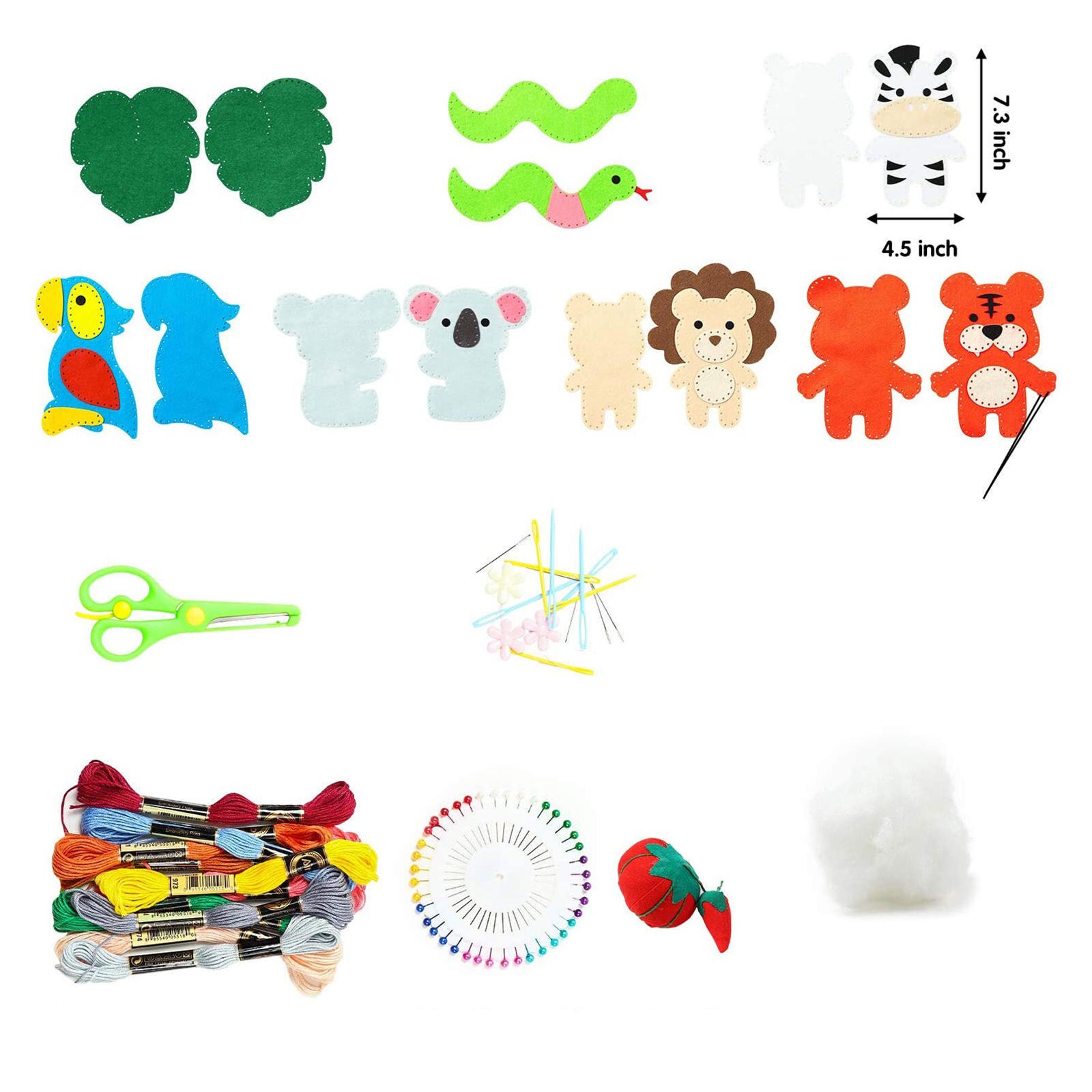 Animali Craft Kit giocattoli creativi 7 anni creature della foresta educativi