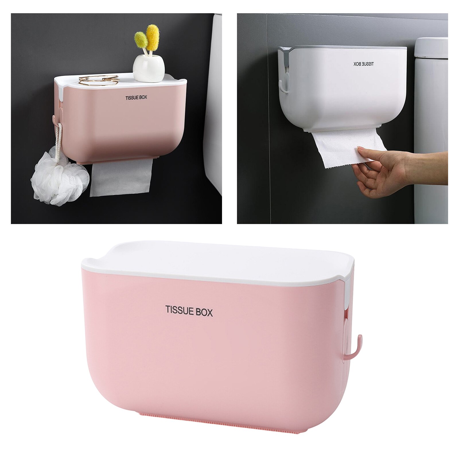 Waterproof Toilet Paper Roll Holder Tissue StorageBox Bathroom Kitchen