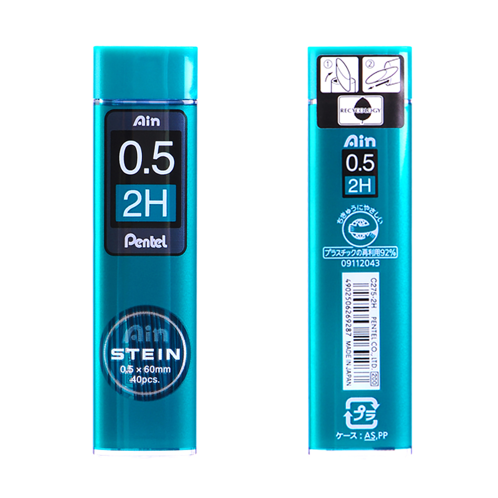 Pentel – noyau de crayon mécanique C275, extrêmement fin HB/2B, résine noire, noyau de plomb STEIN 0.3/0.5/0.7/0.9mm, fournitures de papeterie, 1 pièce