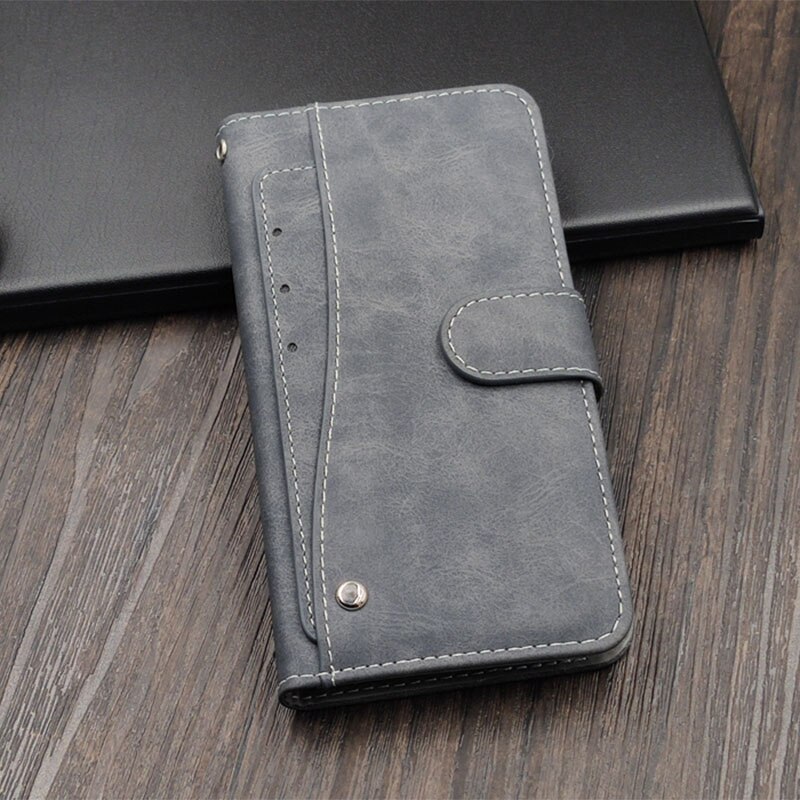 Luxury Vintage Case For Huawei Honor View 10 20 30 V30 Pro Case Flip Leather Silicone Wallet Cover TPU With Card Holder: Honor View 30 Pro / Dark Gray