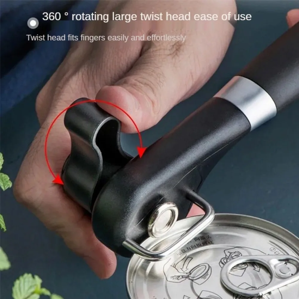 Multifunctionele blikopener Handheld roestvrijstalen blikopener Mes Veilige zijgesneden blikopener Gladde rand Gadgets Keukengereedschap