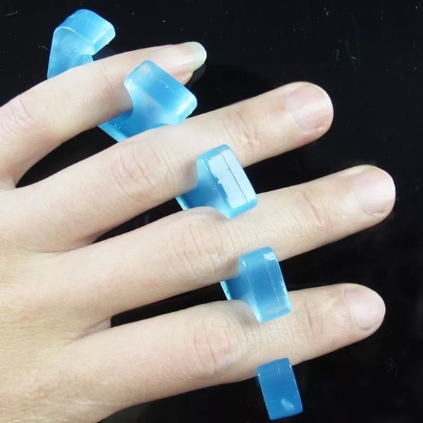 2PCS Siliconen Teen/Vinger Afscheiders Voeten Herbruikbare Nail Art Manicure Pedicure Voet Bretels Wasbare Voetverzorging Beauty Tools