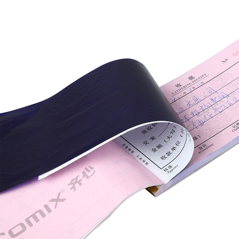 Comix  d4038 kopi kulstofpapir duplikatpapir 100 ark størrelse 85*220mm , farve: blå