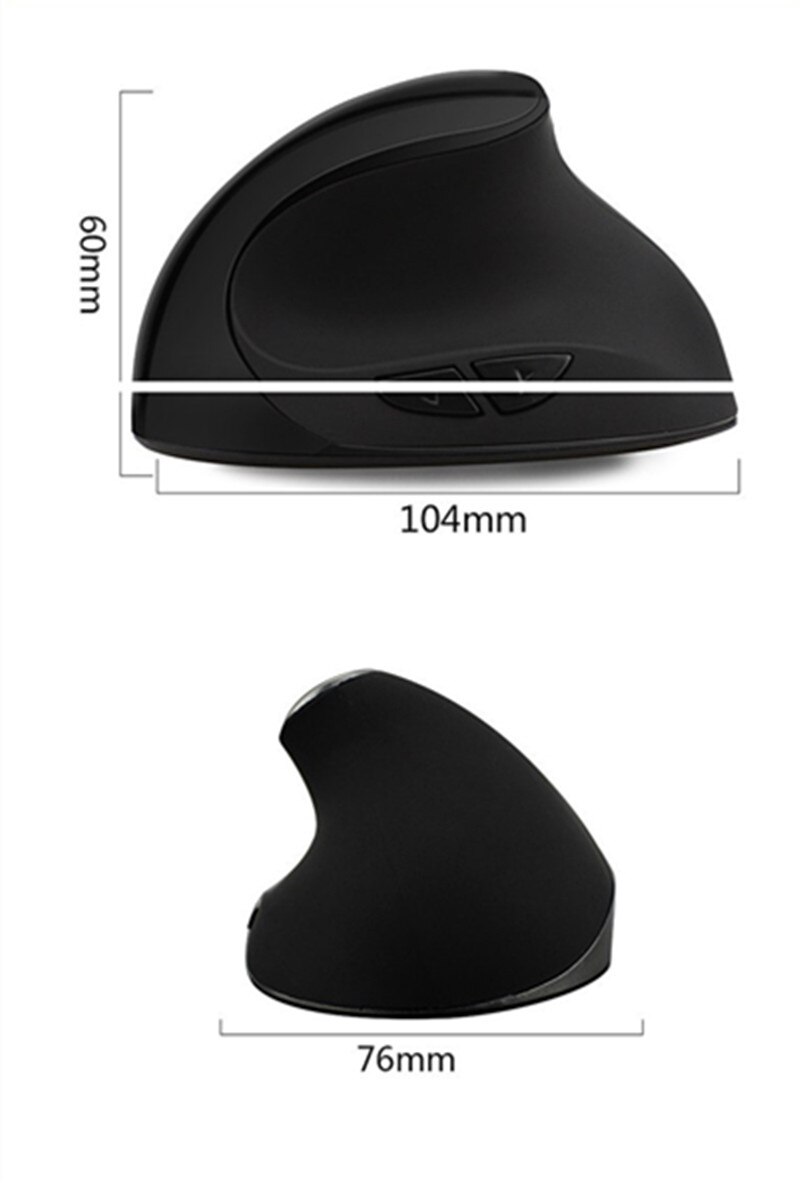 Bkscy ergonomische, vertikale, kabelgebundene, wiederaufladbare optische usb-maus 1600 5d dpi, leise, für büro, gaming und pc/laptop