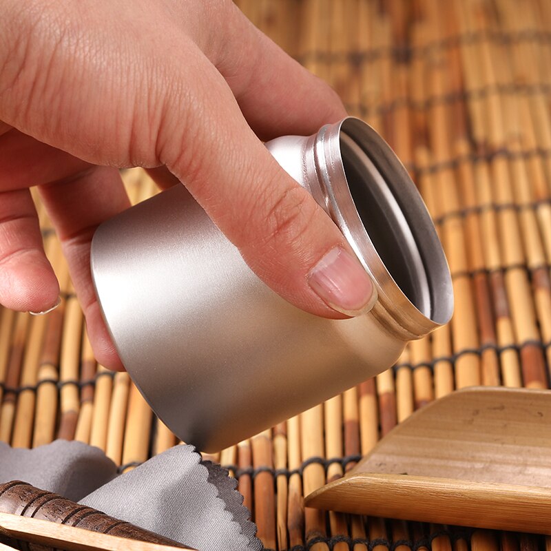 Auto all'aperto caffè zucchero tè conservazione scatola metallica sigillata cucina condimento sale pepe lattine/barattolo contenitore in titanio tazza