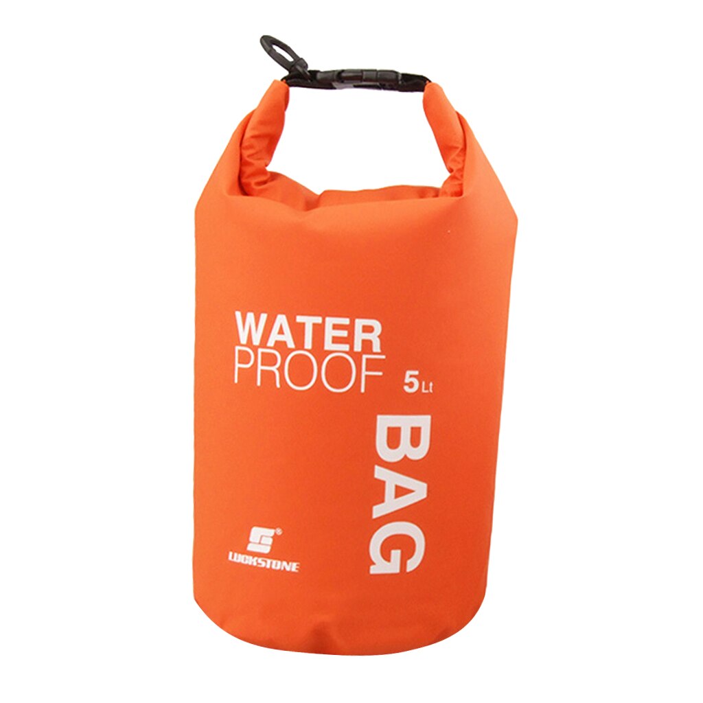 Waterproof Dry Bag Sack Pouch PVC Storage Bag Boating Kayaking Rafting Canoeing Floating Swimming Stuff Sack 2L / 5L /10L /15L: Orange 5L