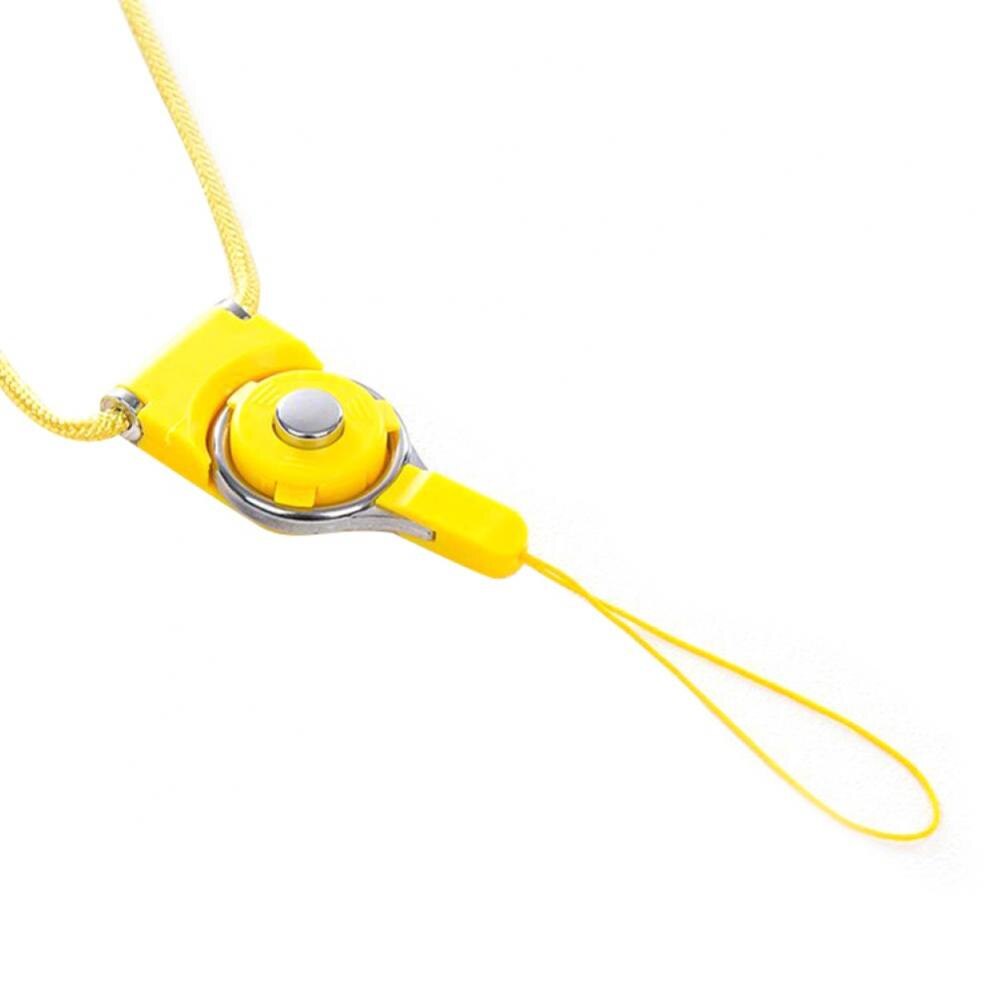 Afneembare Nekband Ketting Lange Lanyard String Houder Voor Mobiele Telefoon Case Camera Usb Flash Drive Keys Id-kaart Badge: Yellow