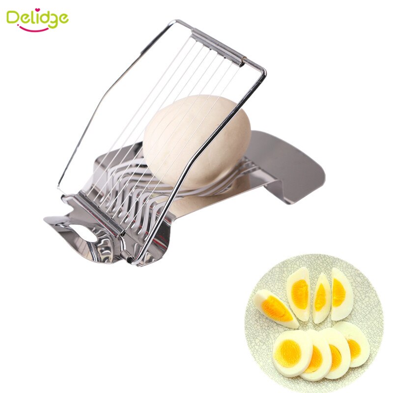 Delidge 1 pc Egg Slicer Cutter Roestvrij Staal Ei Tool Multifunctionele Keuken Egg Slicer Sectione Cutter Randen Ferramentas