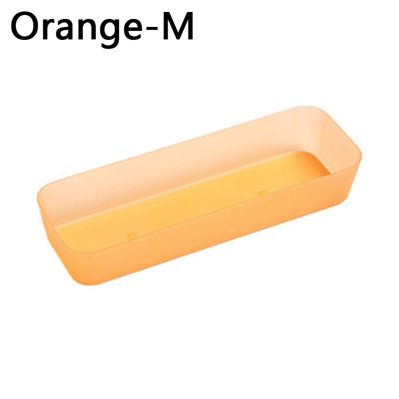 Storage Drawers Plastic Storage Organizer Drawers For Makeup Clothes Tableware Organizer Box Kitchen Desktop Organizer: Orange-M