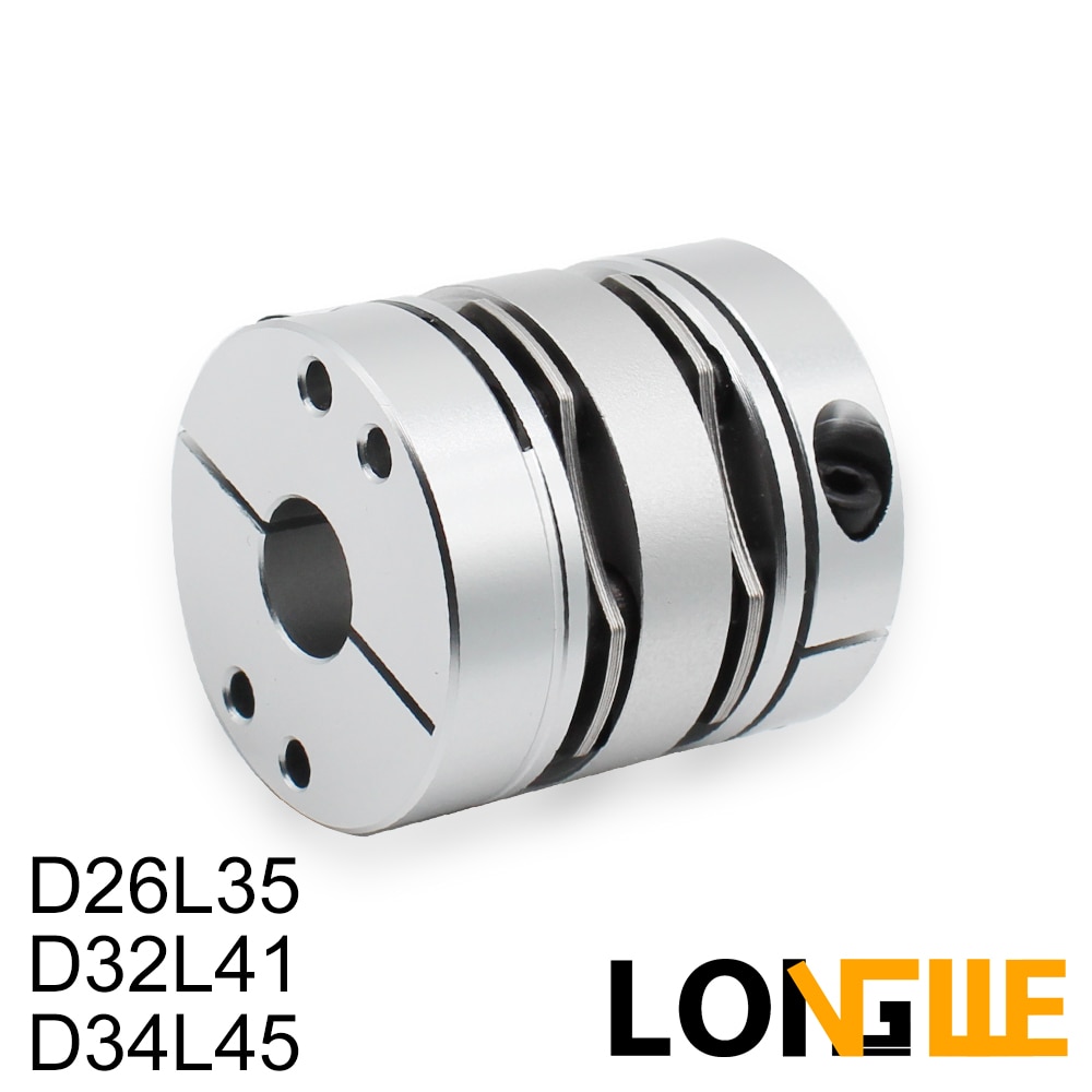 Longwe elastische membraankoppeling  d26 d32 d34 8 schroeven hoge prestatie flexibele industriële schijfaskoppeling 4-12 5-14 6-16