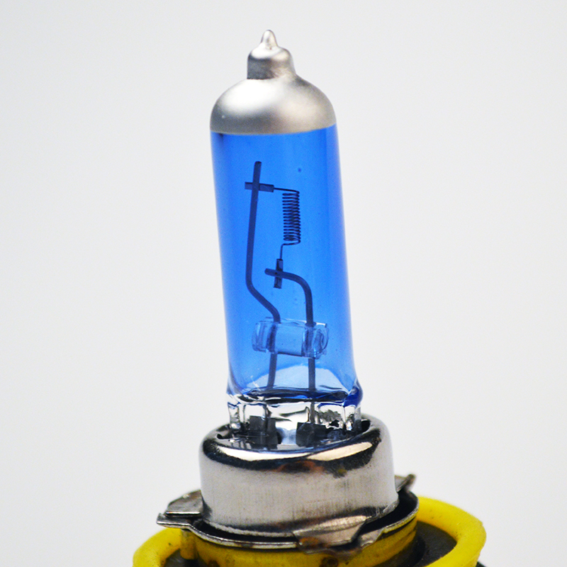Hippcron H11 Halogenlampe 12V 55W 2 Stck (1 Paar) Super Weiß 5000K Quarz Glas Dunkelblau Auto Scheinwerfer Lampe