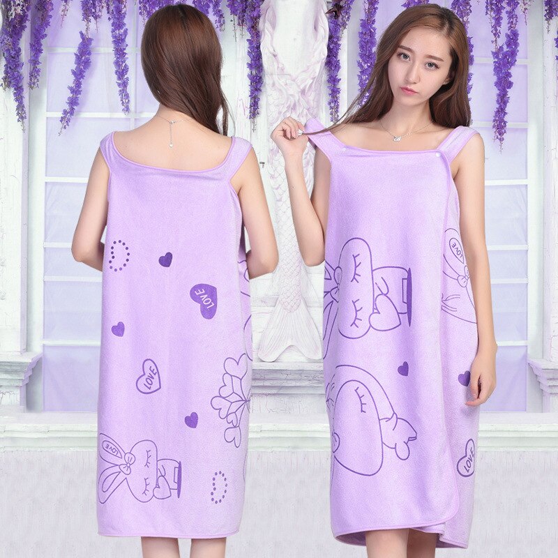 Lovely Printed Underwear Dress Can Wear Sling Bath Dress Bath Towel Anti Light Beauty Salon Dress Summer Bath Towel Skirt