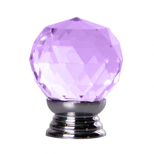 20mm enkele gaten glazen bolgreep meubelgreep dressoirknoppen kristallen kastgreep voor meubelbolgreep: Paars 