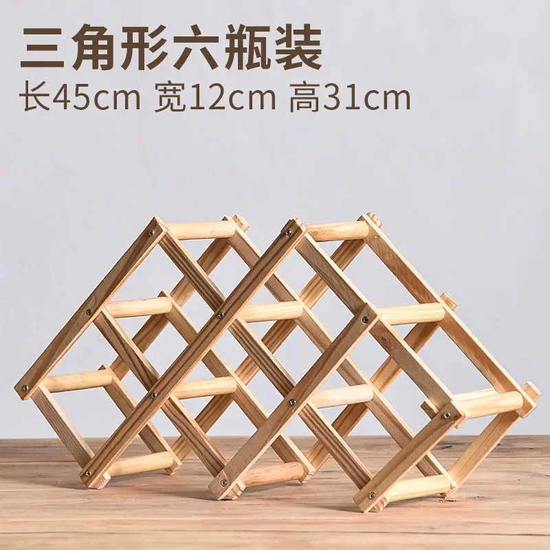 Wine Racks Wooden Wine Bottle Holder 10 Bottle Holder Mount Bar Display Shelf Folding Wood Organizer Wine Racks Men: Red