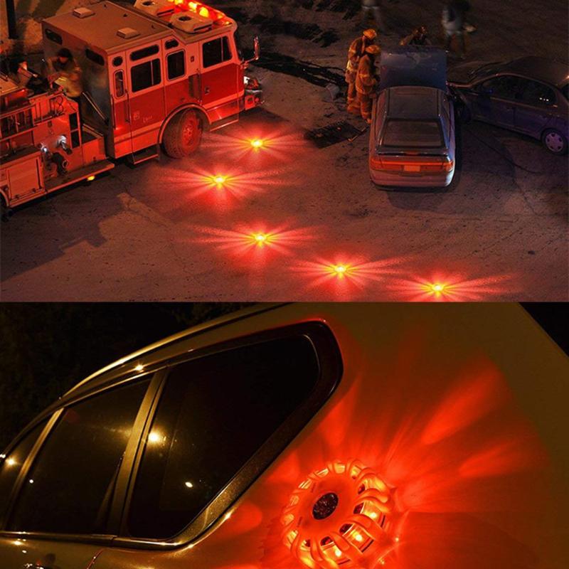 Miniluz LED de emergencia para coche, luz estroboscópica de advertencia para techo, lámpara de seguridad para carretera, luz de emergencia para policía, 15led