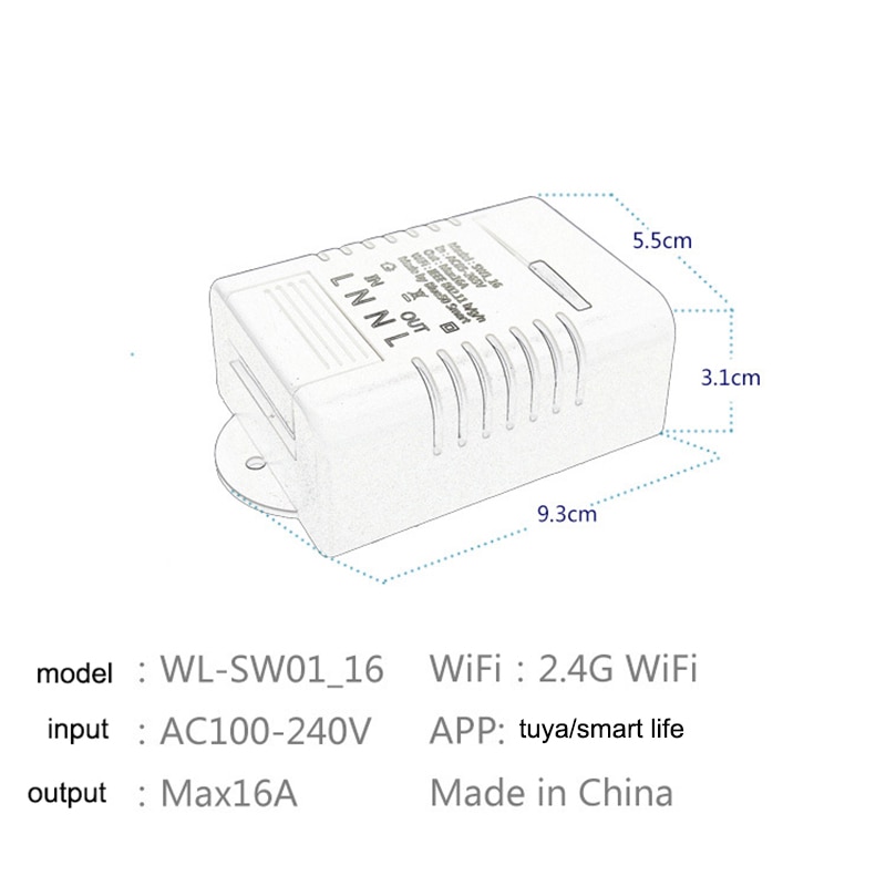 Lonsonho Wifi Clever schalten Relais 10A 16A Tuya Clever Leben App Drahtlose Fernbedienung Arbeitet Mit Alexa Google Heimat Mini