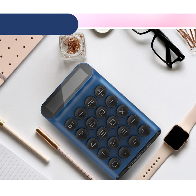 Calculator Portable 20 Keys Multifunctional 10 Digital LCD Calculator For Teaching Student Accounting Office Mechanical Buttons