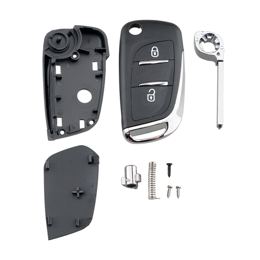 För citroen nyckelskal 2/3 knappar smart bilnyckelfodral för peugeot 307 308 407 408 3008 för citroen picasso  c2 c3 c4 c5 c6 c8
