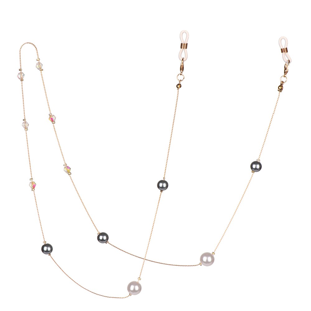 Zeester, schelp, zonnebril, ketting, parels, strass steentjes, brillenkoord, brillenketting, kralen, nekband, touw 70cm: 05