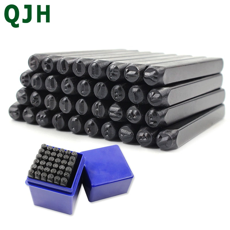36Pcs Letter Punch Stamp Tool Alphanumeric Stamping Pressing Kit Leather Craft DIY Metal Steel Punch Stamp Seal Tool