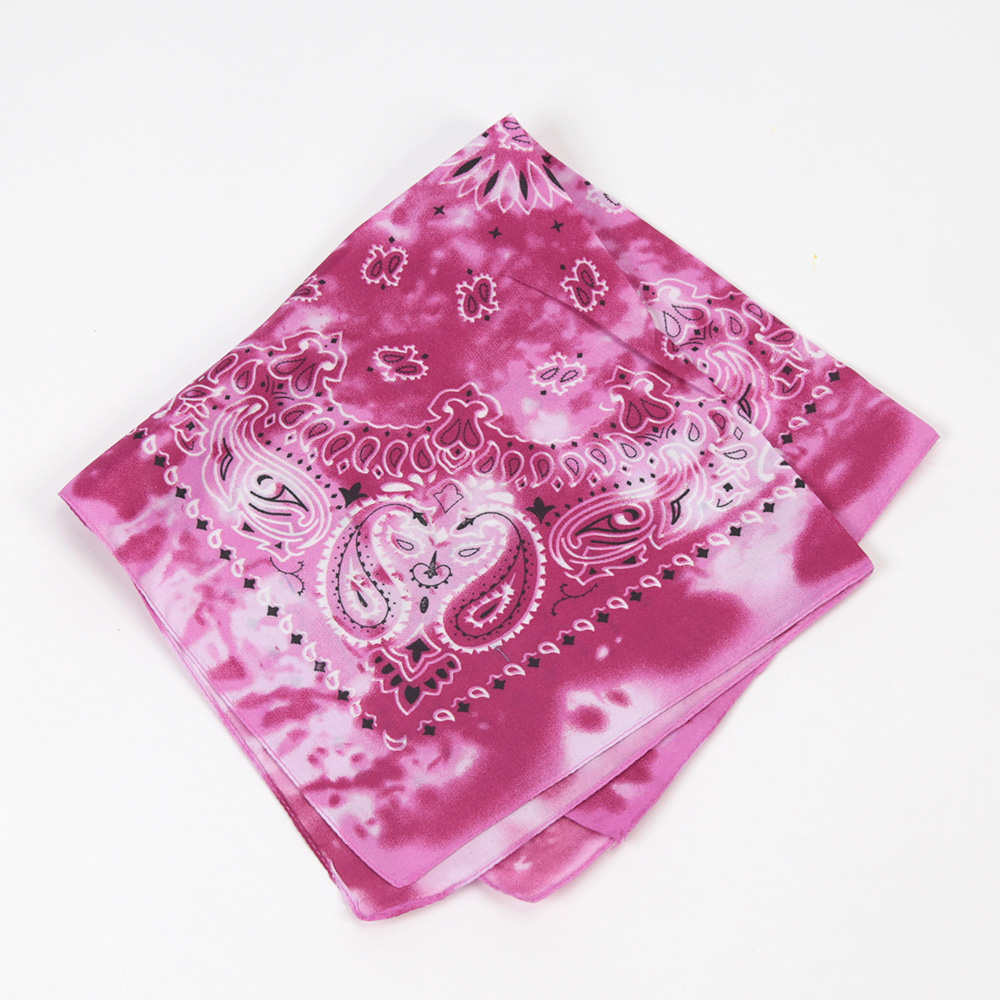 Für Männer/Frauen Kopftuch Hip-Hop Paisley Bandanas Halstuch Punk Tie-Dye Sport Kopfbedeckung Quadratisches Stirnband Wickelschal Zubehör: Lila