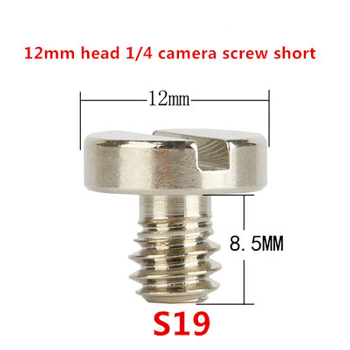 3PCS SLR Head Extension 1/4 Inch Quick Plate 3/8 Tripod Short Set Camera Screws: S19