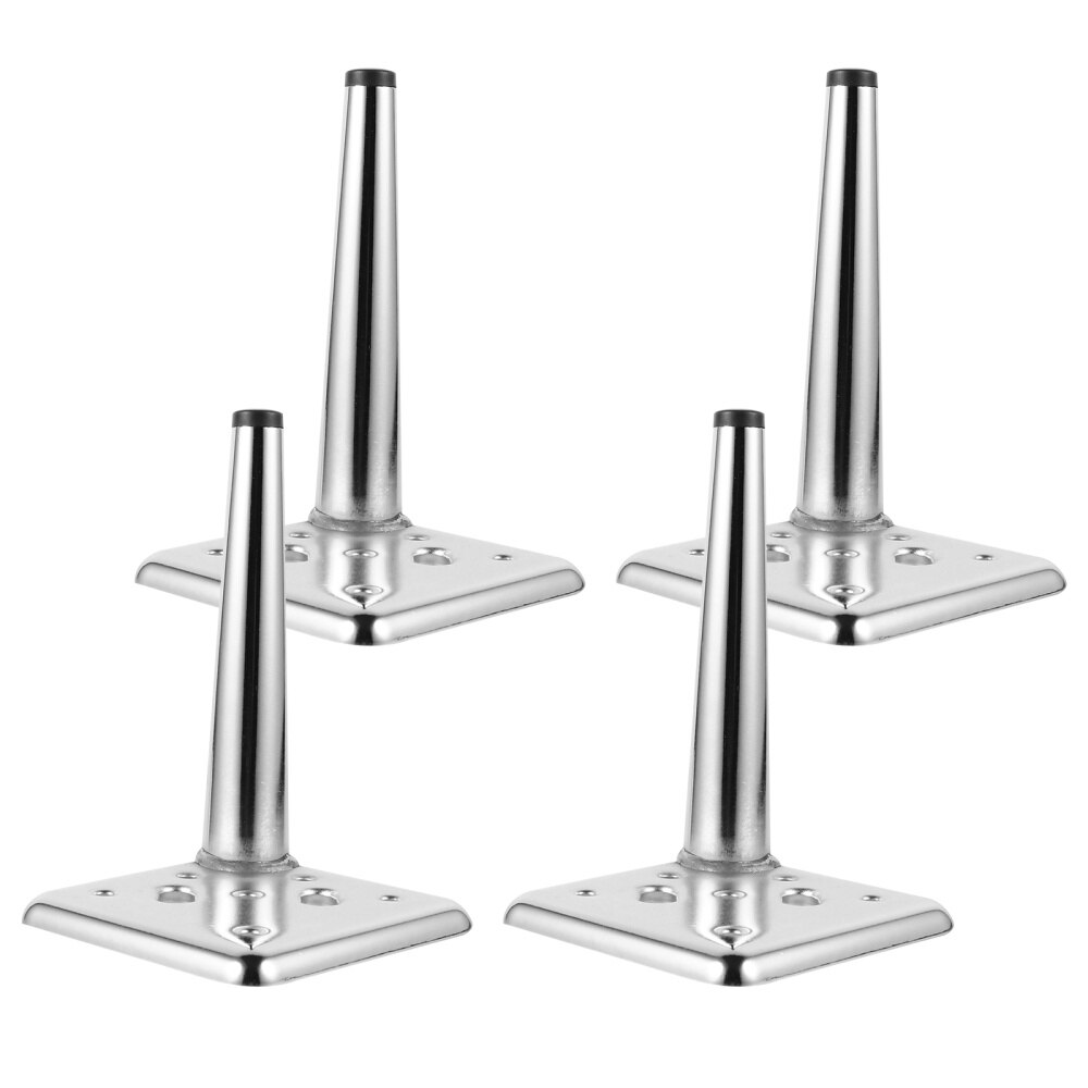 4 szt. Strona główna metalowa żelazna nóżka robić sofy szafka noga łóżko noga meble wsparcie stopy: srebro