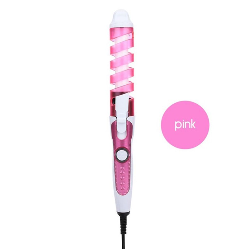 Professionele Haar Krultang Roller Magic Spiraal Krultang Snelle Verwarming Curling Wand Elektrische Haar Styler Pro Styling Tool: Roze