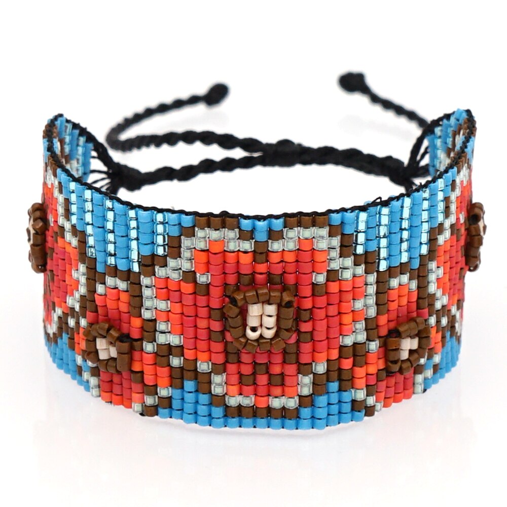 Go2boho Miyuki Armband Boho Bloem Armbanden Voor Vrouwen Mode Verstelbare Pulseras Bead Loom Sieraden Handgemaakte Geweven Armband: MI-B190444A
