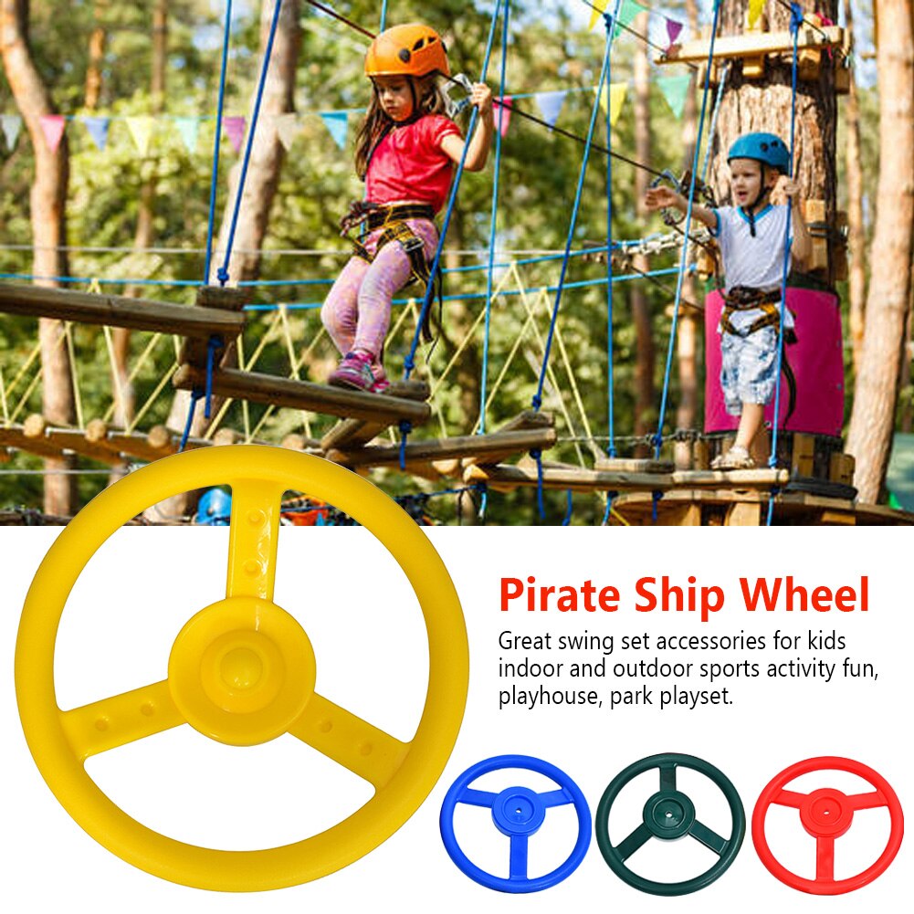 Gynge tilbehør børnelegetøj udendørs sport have forlystelsespark sjovt klatrestativ piratskib hjul børnelegetøj nem installation