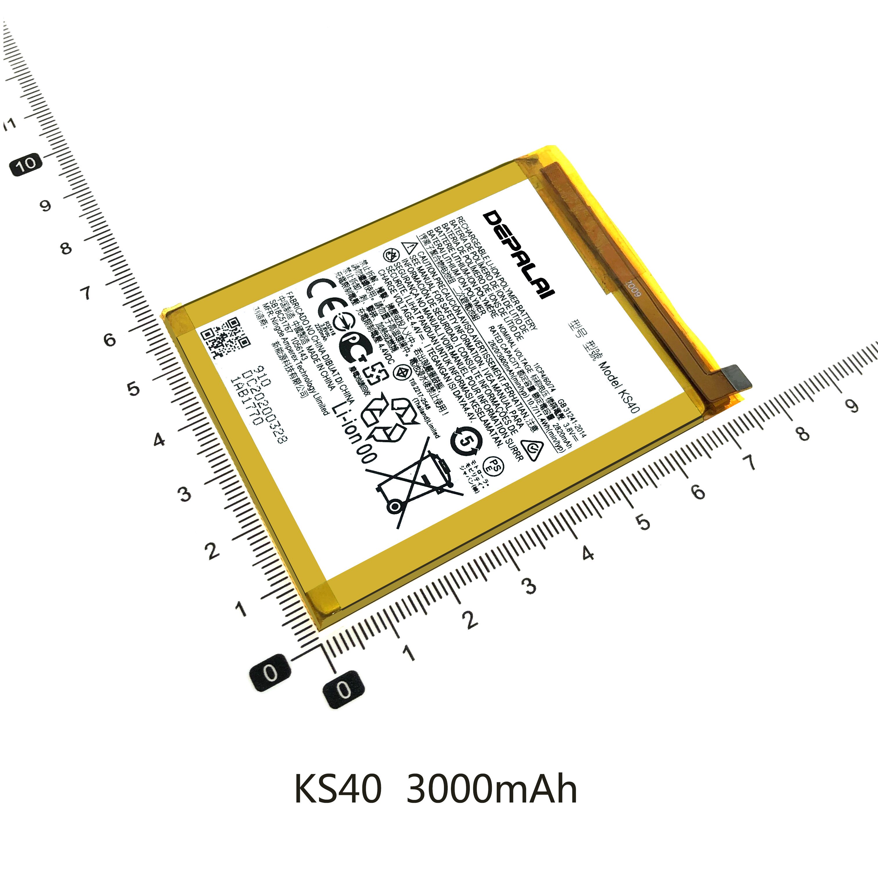 KD40 KG40 KR40 KS40 KZ40 4000mAh para Motorol Moto KD40 G8 además una acción XT2013 visión XT1970 del teléfono móvil de la batería de polímero Li-polímero: KS40