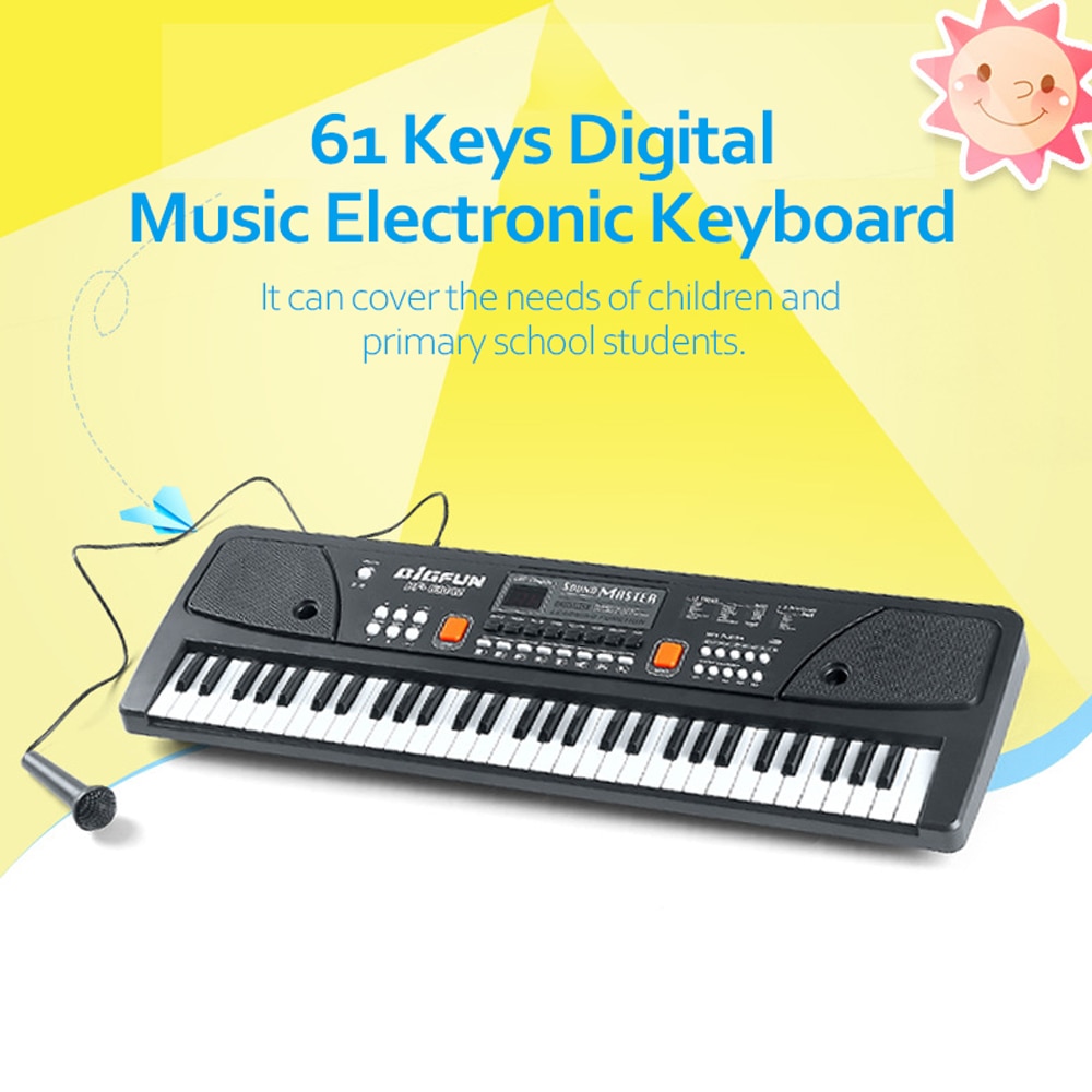 61 Toetsen Elektronische Digitale Piano Toetsenbord Met Microfoon Usb Tremolo Harmonica 16 Gaten Voor Piano Studenten Muziekinstrumenten