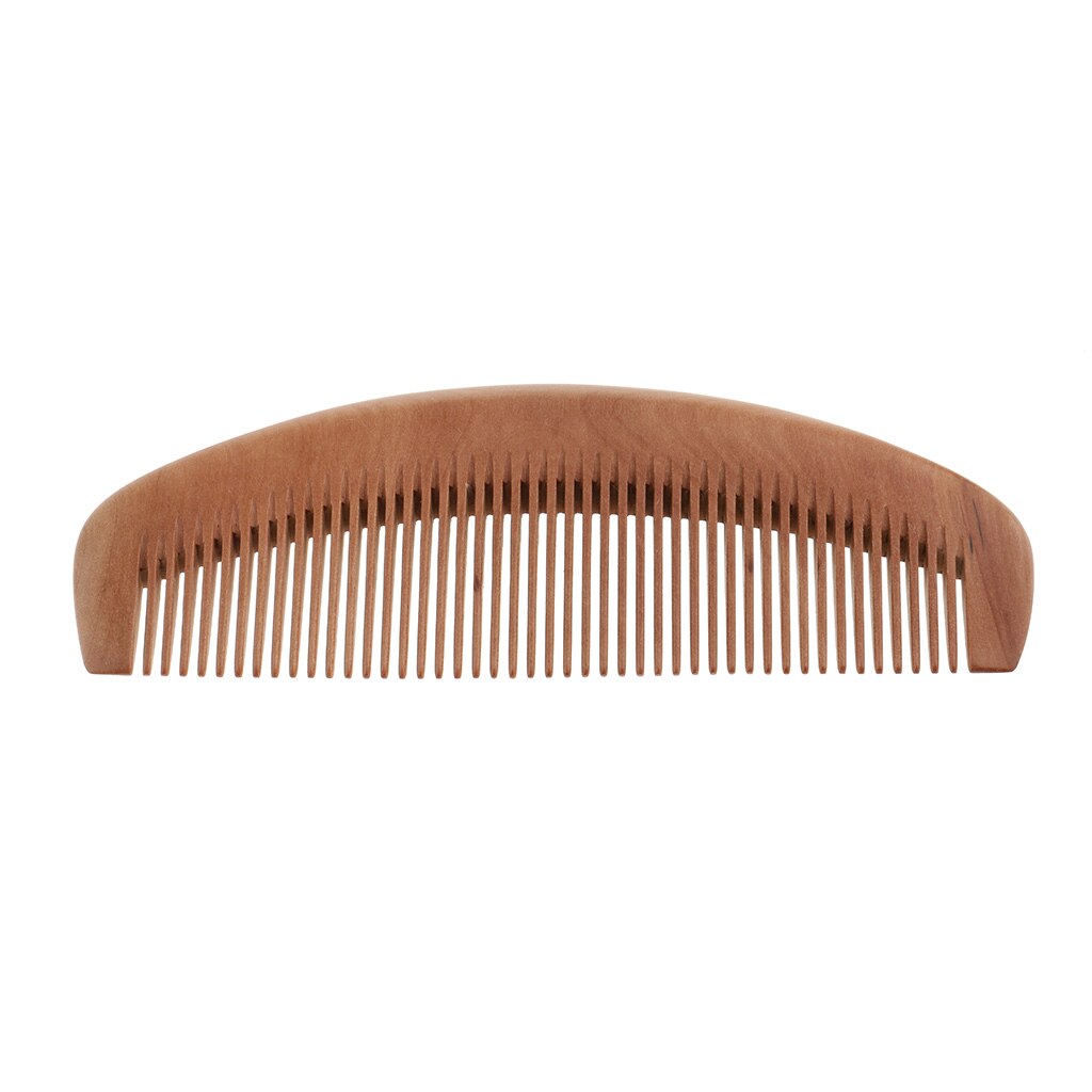 Pente de madeira de pêssego feito à mão escova de cuidados com o cabelo massagem couro cabeludo cuidados com o cabelo fino/dentes largos