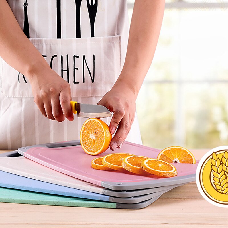 La planche à découper en plastique antidérapante bloque le tapis de Table accrochant le trou Ultra-mince Camping fruits légumes planche à découper outil de cuisine
