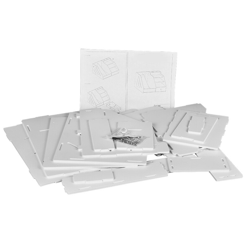 Multifunctional desktop stationery storage box with file file shelf and pen holder drawer rack